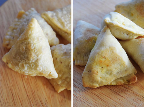 Fried and Baked Lentil Samosas