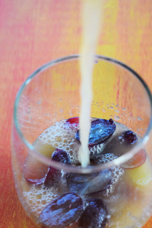 Pouring Grape Sangria