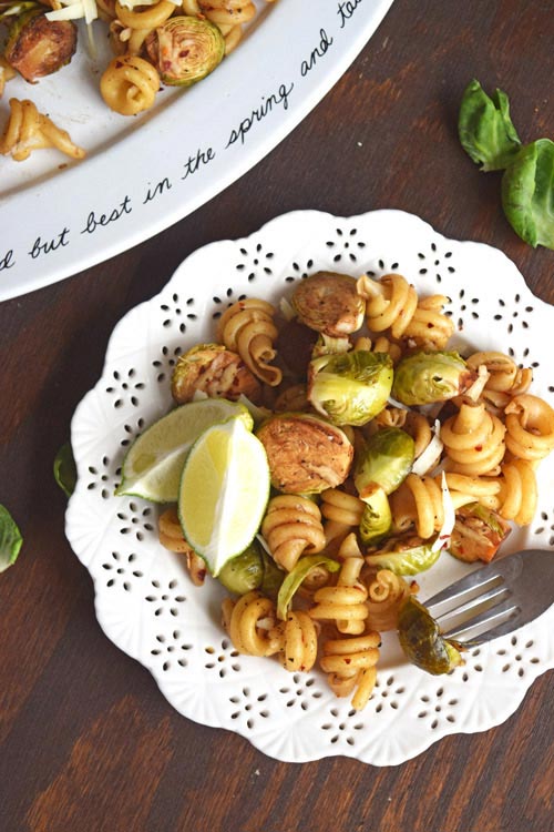 Ready to Eat Balsamic Brussels Sprouts Pasta