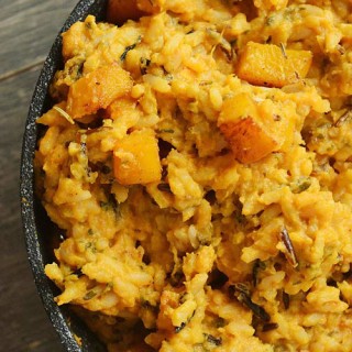 Roast Garlic Pumpkin Rice