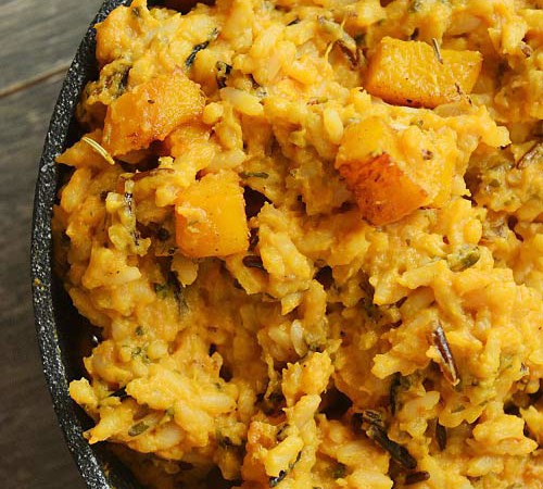 Roast Garlic Pumpkin Rice