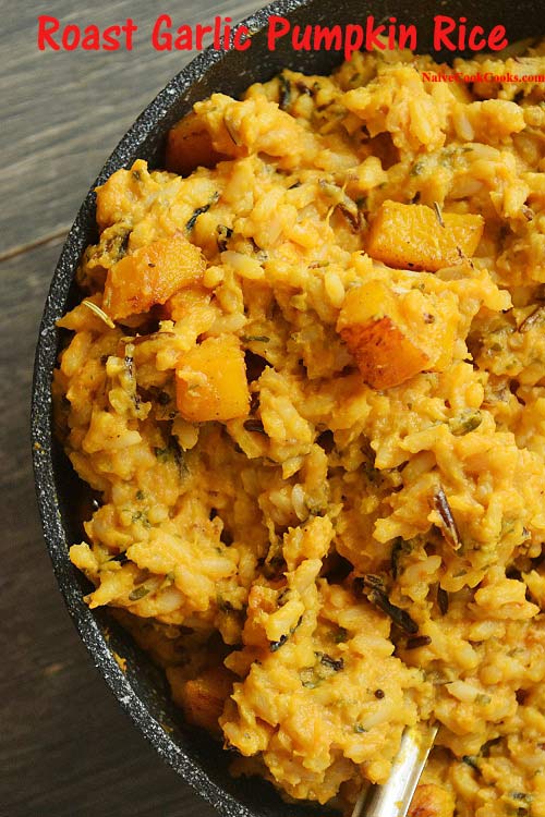 Roast Garlic Pumpkin Rice