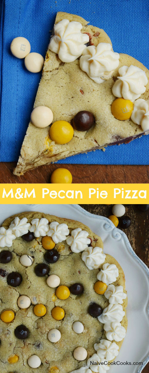 m&m pecan pie pizza