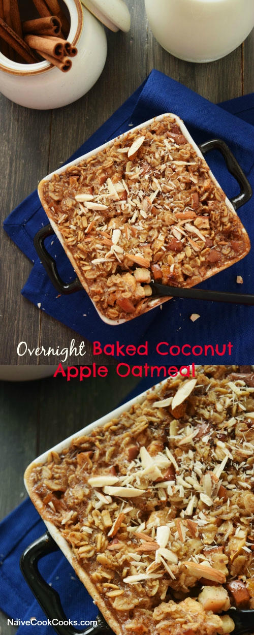 overnight baked coconut apple oatmeal