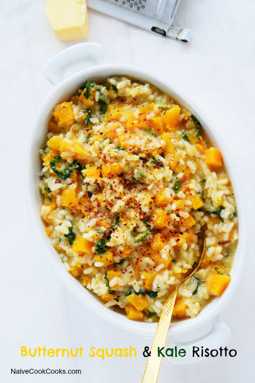 Butternut Squash Kale Risotto