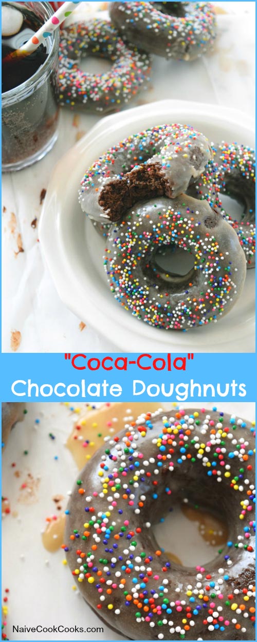 Coca-Cola Chocolate Cake Doughnuts for Pinterest