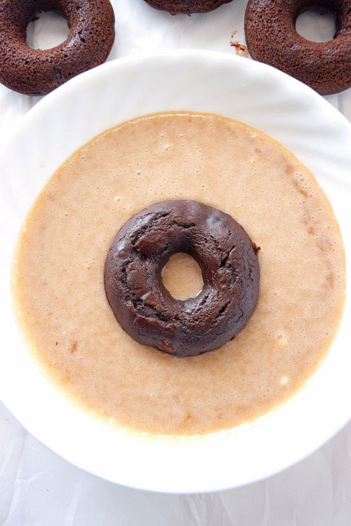 Chocolate Baked Doughnuts in Coca-Cola Glazed