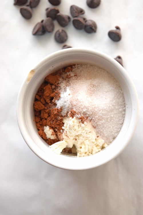 Ingredients for Double Chocolate Microwave Cake