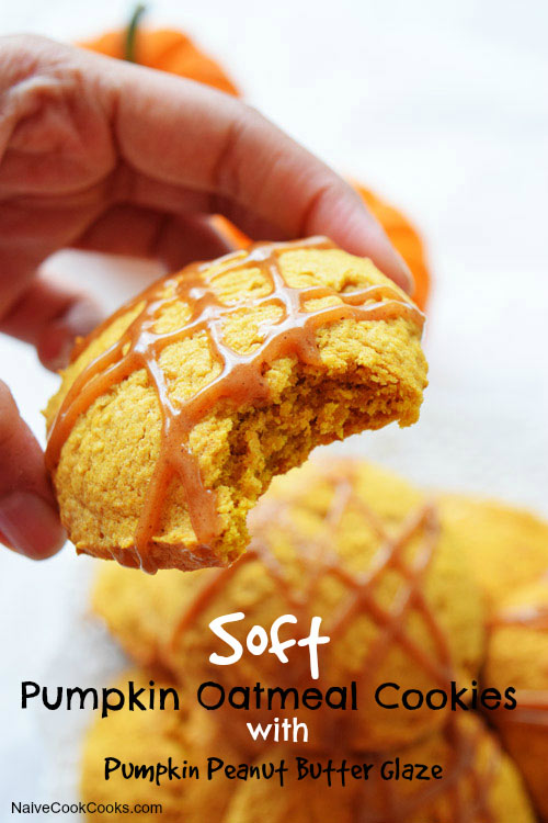 Soft Pumpkin Oatmeal Cookies
