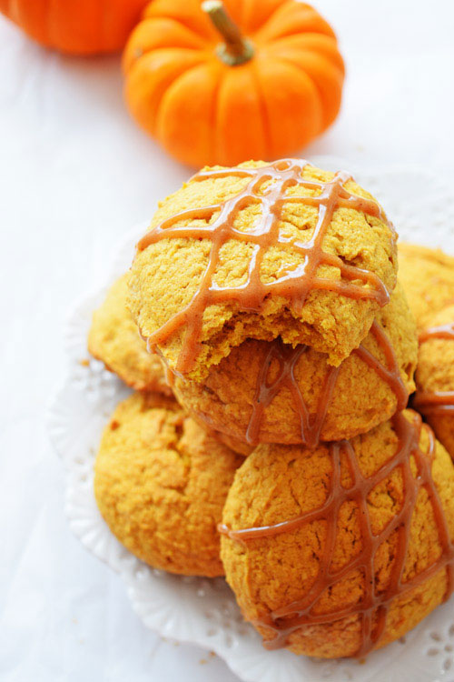 Stack of Soft Pumpkin Oatmeal Cookies