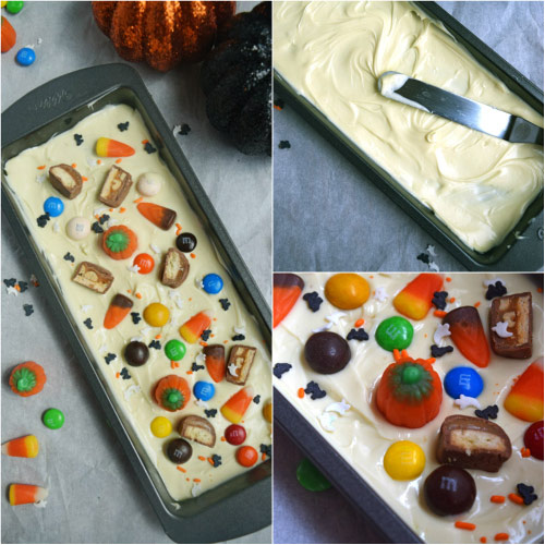 Steps in Making Halloween Candy Bark
