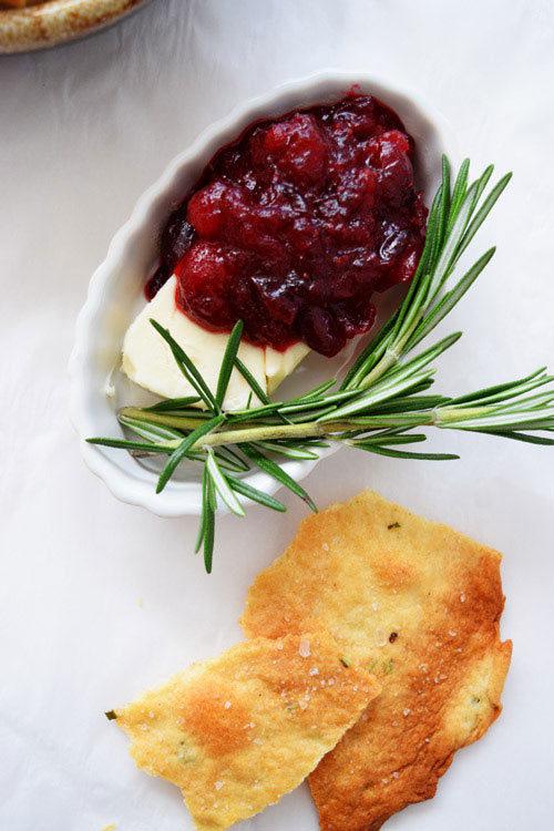 Cranberry Jam Ready for Homemade Rosemary Crackers