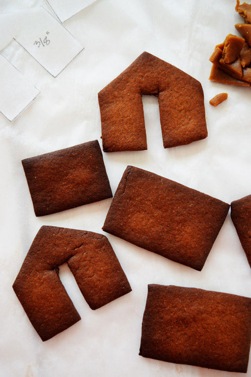 Step 3 Bake Cut Shapes and Cool for Mini Gingerbread House