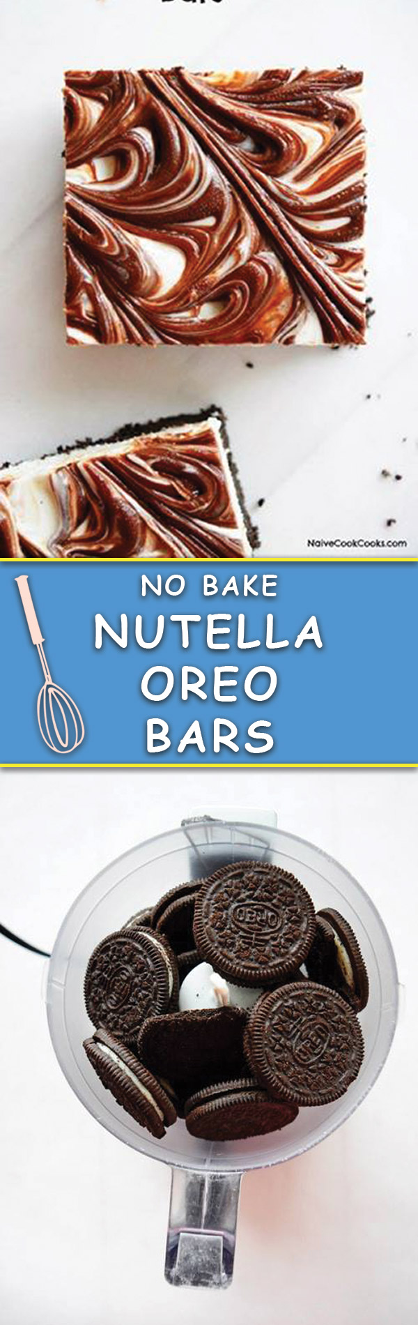 These No Bake/No Cook OREO NUTELLA BARS are stupidly easy, just few ingredients needed and everyone gobbles them up in no time!