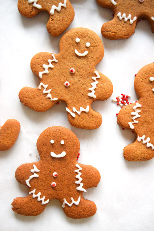 Homemade Gingerbread Men with Icing