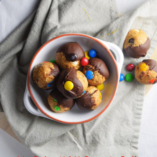 No Bake M&M Protein Balls