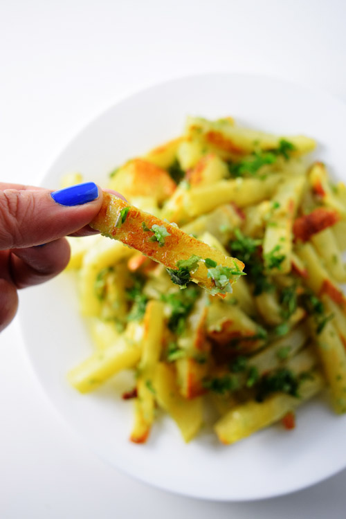 Spicy Green Fries | Naive Cook Cooks