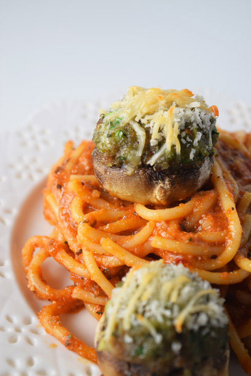 Yummy Stuffed Mushrooms Pasta