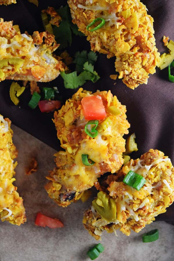 Crispy Baked Nacho Chicken Wings