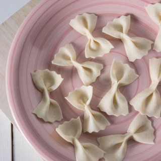 eggless pasta ready to be cooked