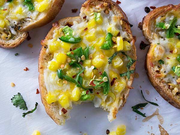 jalapeno & corn garlic bread 1