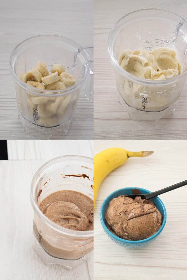 making no fuss banana nutella icecream