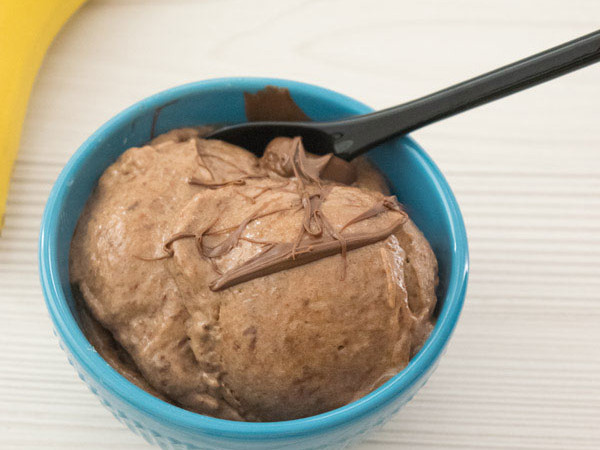 no fuss banana nutella icecream