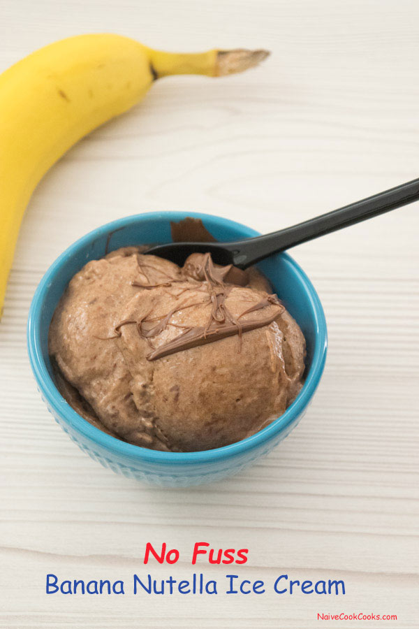 no fuss banana nutella icecream