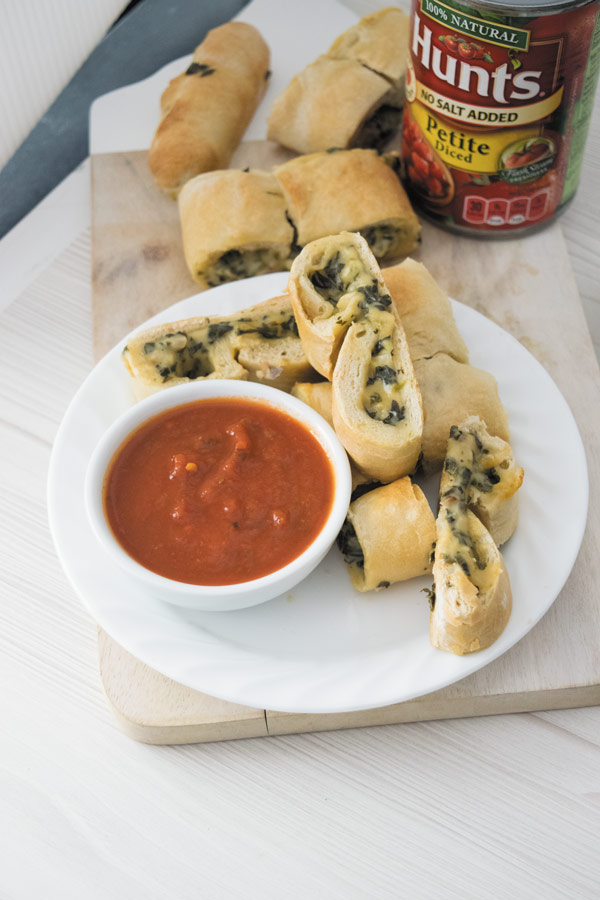 spinach calzone bite