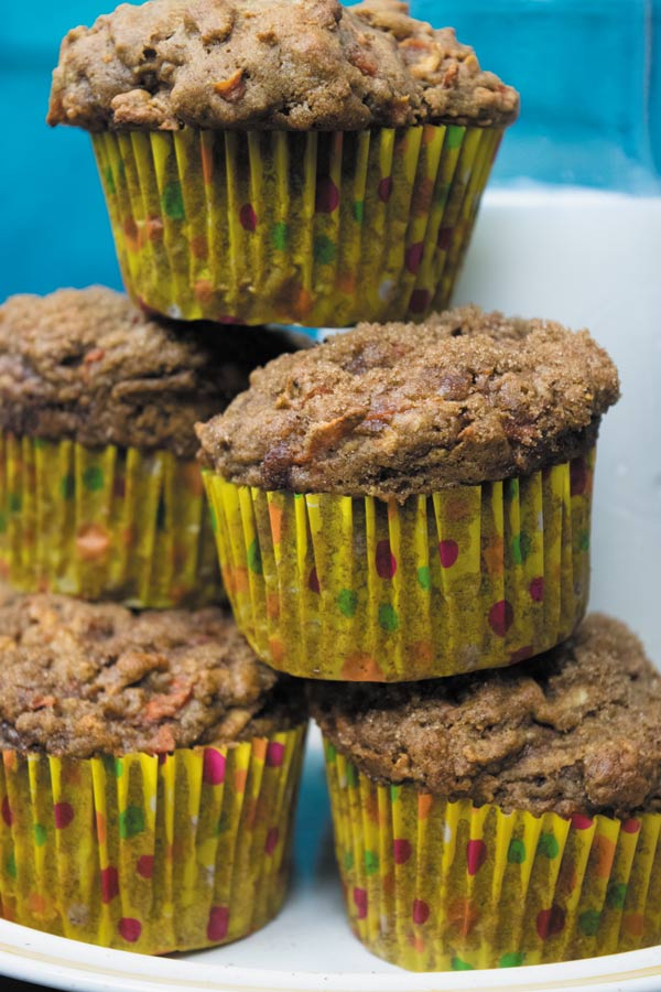 carrot apple whole wheat muffins