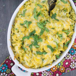 cheesy rice bake with enchilada sauce