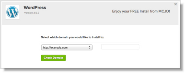 choose domain name for installing wordpress