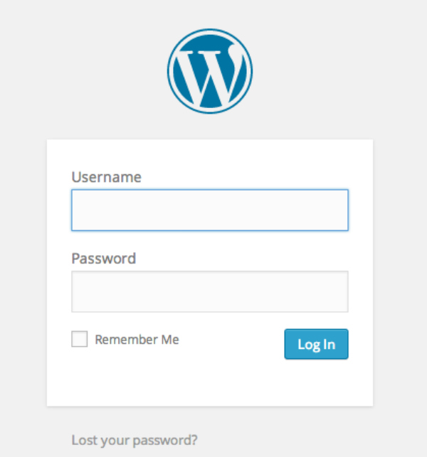 login in wordpress