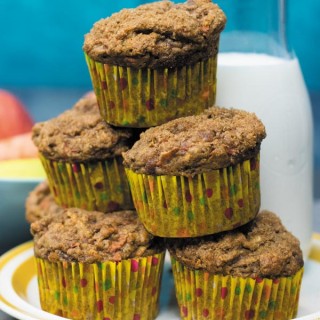 whole wheat carrot apple muffins 1