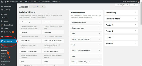 widgets in wordpress