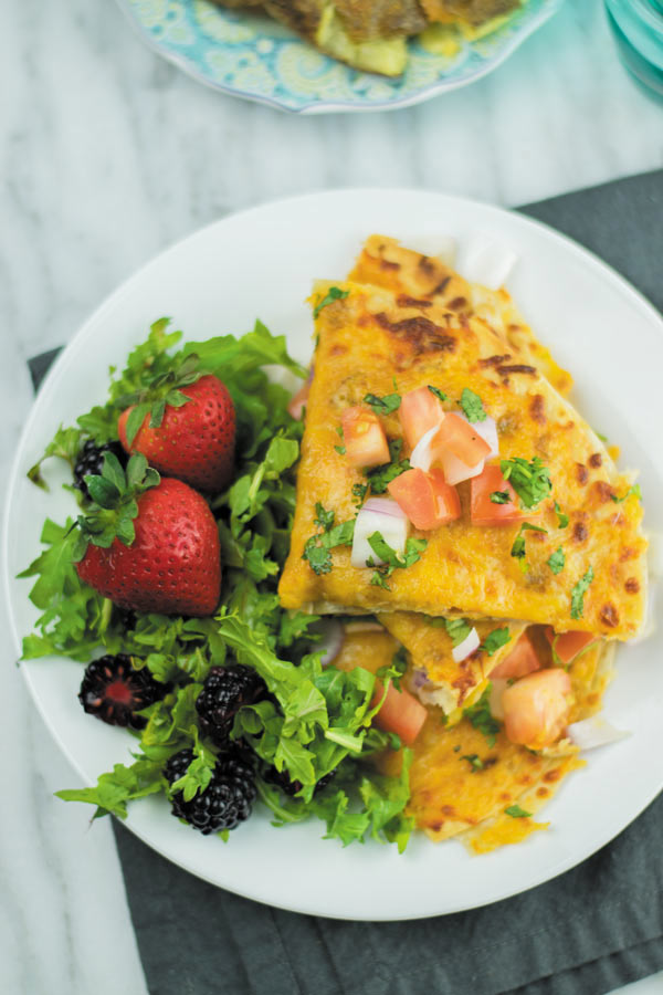 Cheesy Quesadilla Pizza for dinner