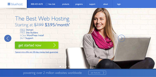 bluehost for hosting