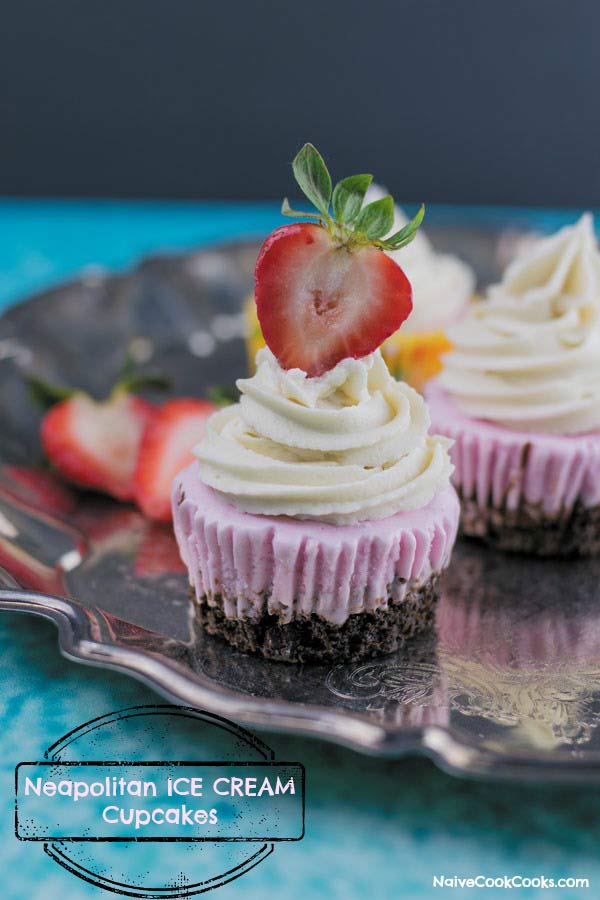 Neapolitan Ice Cream Cupcakes