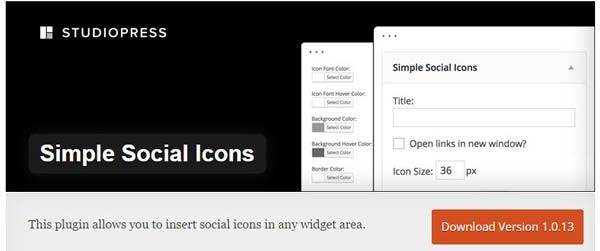 simple social icons