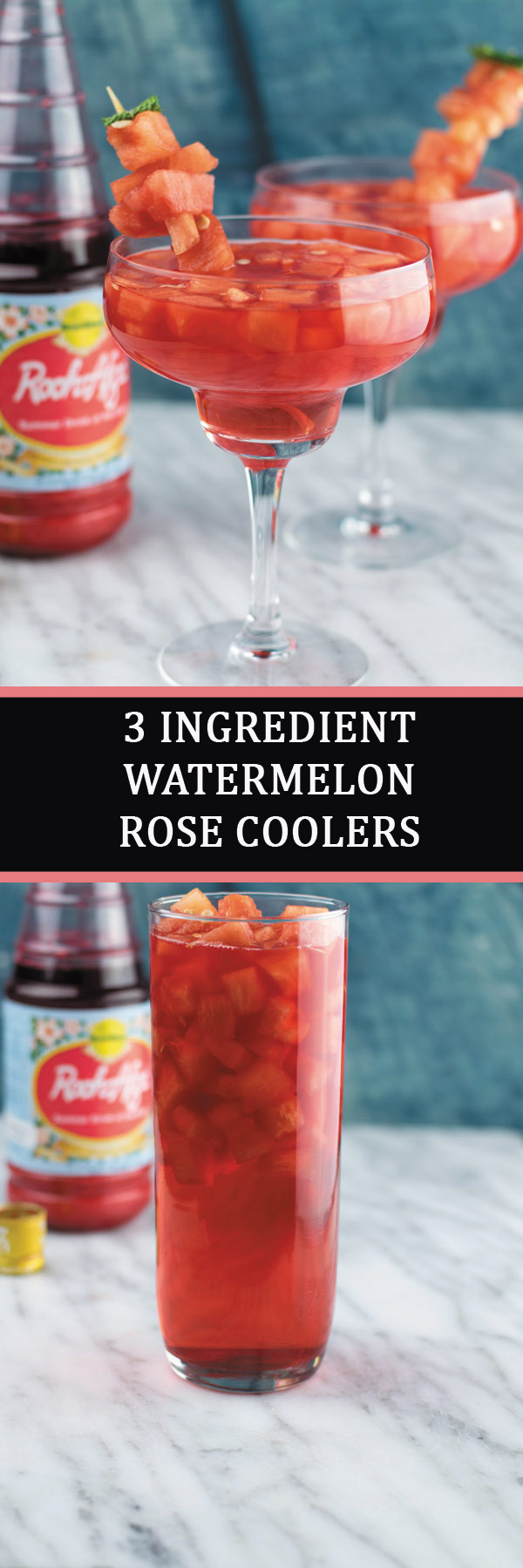 Watermelon Rose Coolers | NaiveCookCooks.com