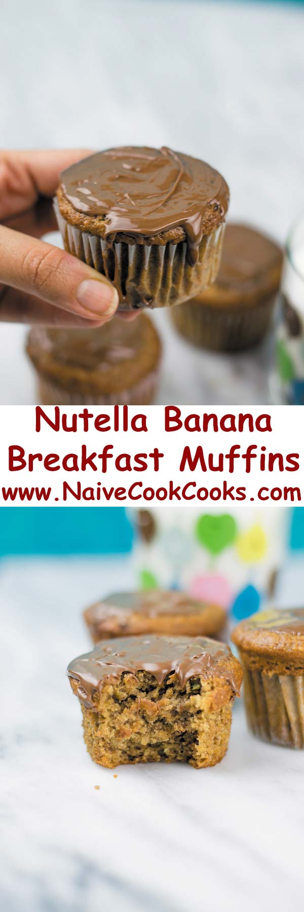 Nutella Banana Muffins Part long pin