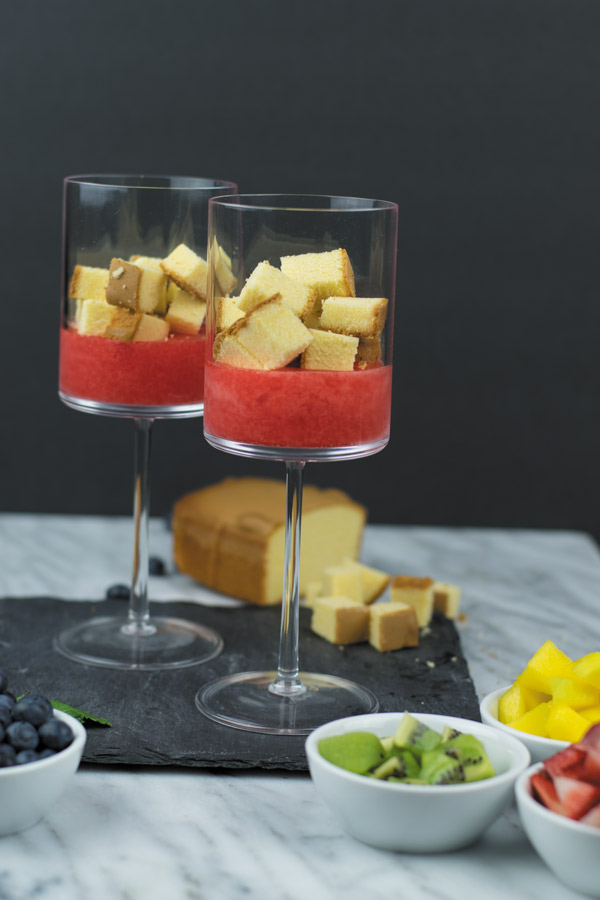 cake on top of jello in trifle