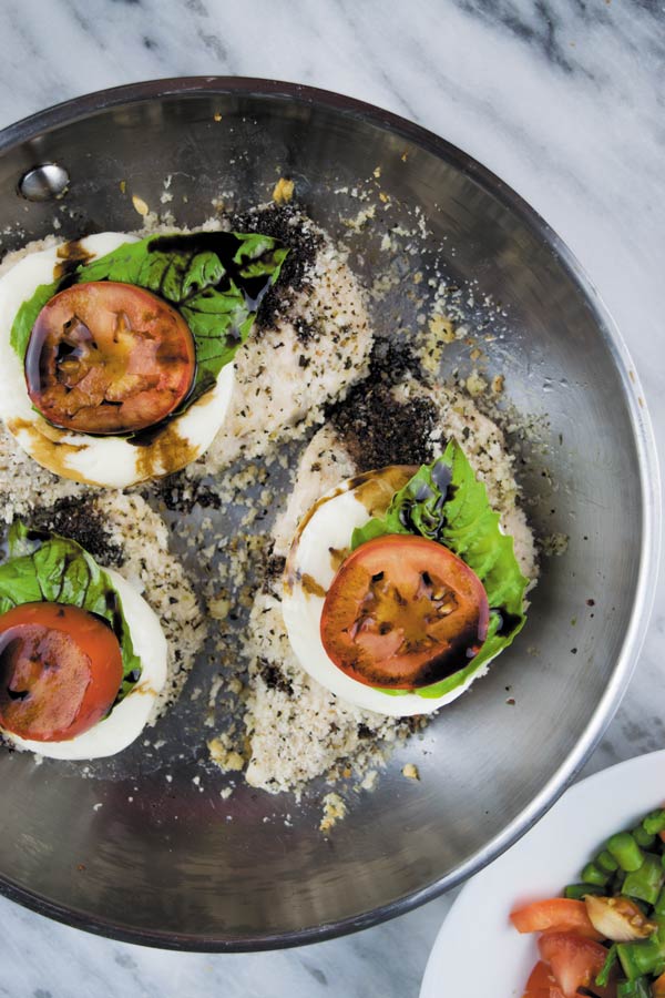 caprese chicken withbasil & balsamic