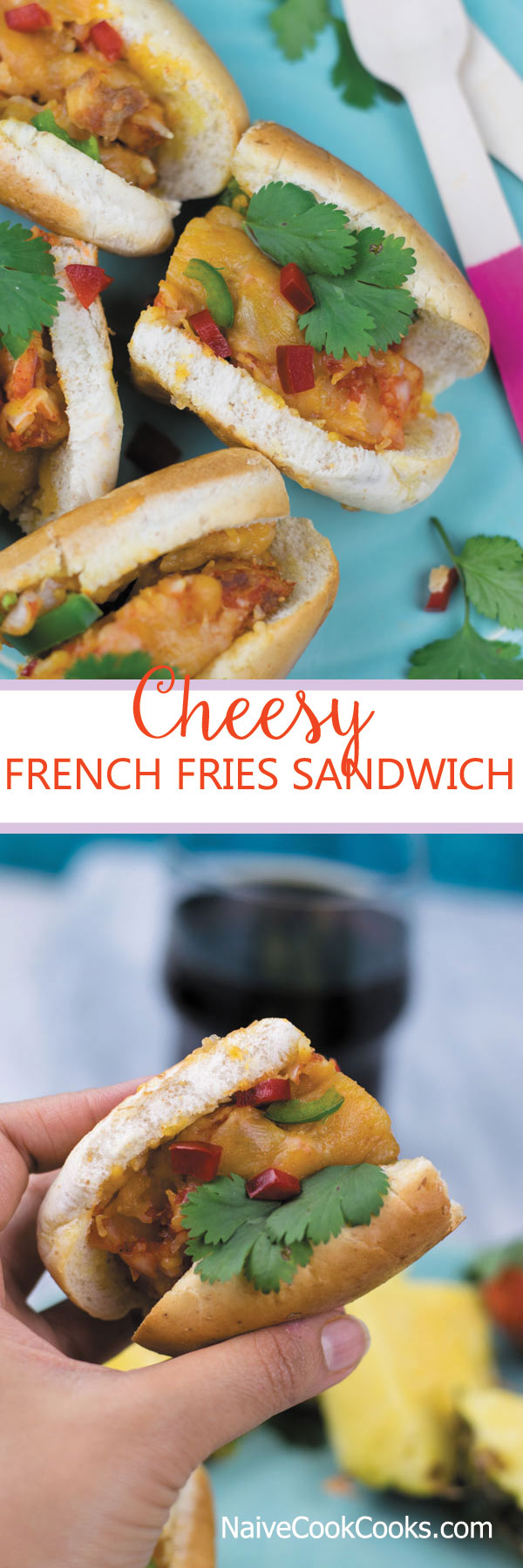 Cheesy French Fries Sandwich | NaiveCookCooks.com