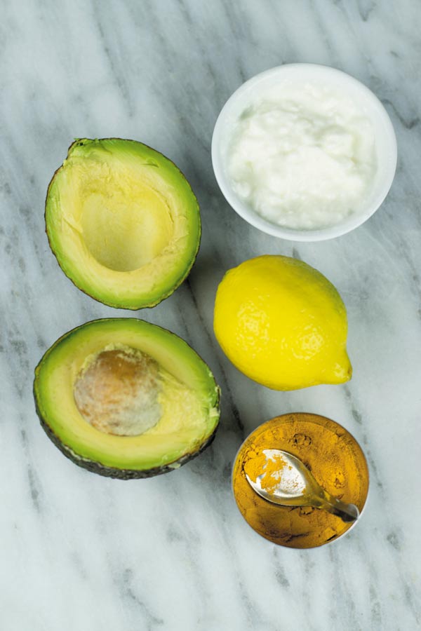 ingredients for avocado face mask