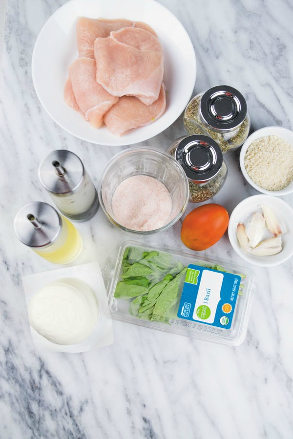 ingredients for baked caprese chicken