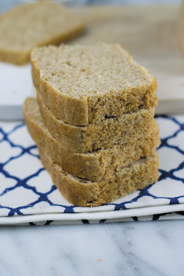 stack of homemade sandwich bread