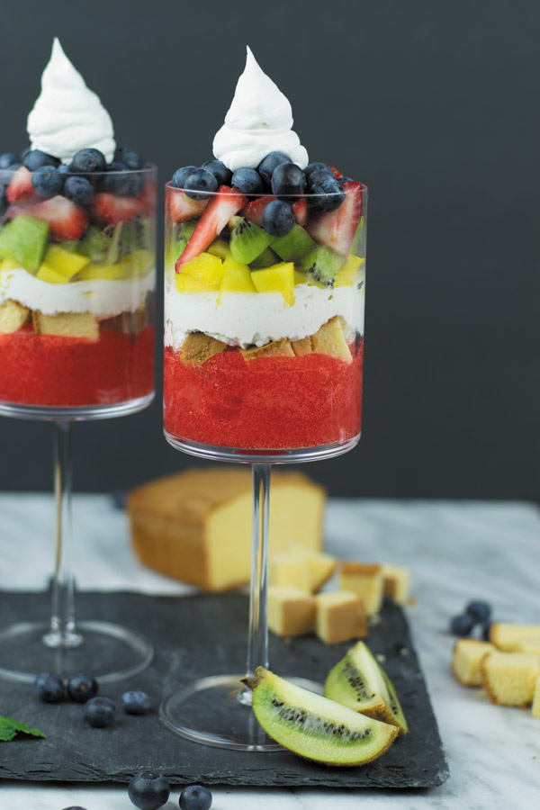 summer fruits cake trifle no cook