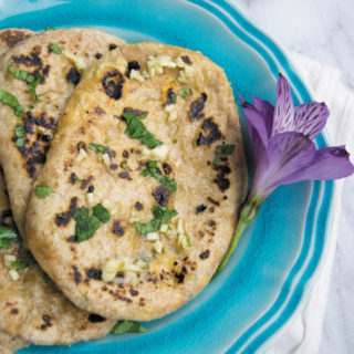 homemade paneer garlic naan title