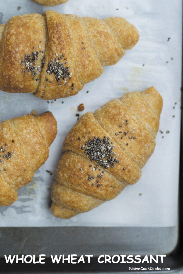 whole wheat croissant step by step title